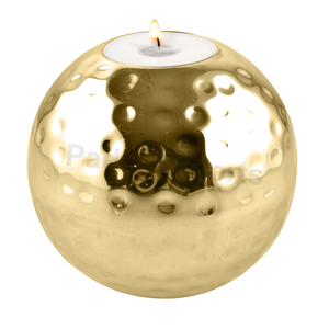 เชิงเทียนสแตนเลสรูปทรงกลม เป็นมิตรกับสิ่งแวดล้อม สำหรับตกแต่งบ้าน สำหรับเทศกาลอีสเตอร์ วันวาเลนไทน์ คริสต์มาส และวันเกิด - Product Image 1