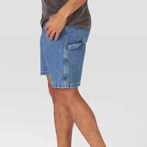 2025 nouveauté hommes taille haute Denim Shorts haute qualité broderie droite pour l'été fait Pakistan taux de gros - Product Image 3