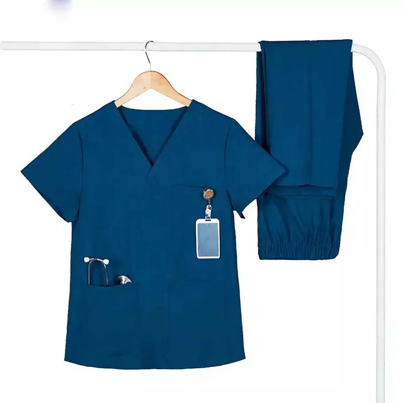 Set Seragam Scrub Kustom Desain Setelan Perawat Set Rumah Sakit Set Seragam Scrub Klinik Medis