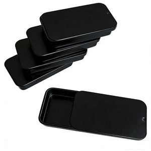 Recyclable 10g 15g 20g Square Sliding Metal Tin Boxes Small Drawer Type Empty Drawer for Sweets Pills Candies Mint Packaging