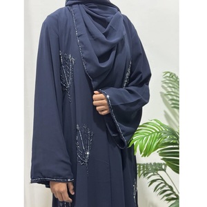 WS INTERNATIONAL Embroidered Model Hand Worked <b>Pink</b> Abaya Dubai for Jilbab Hot Selling Casual Niqab <b>Burka</b> Thobe for Muslim Women - Product Image 2