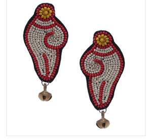 ต่างหูลูกปัดห้อยแฟชั่นทำด้วยมือสำหรับเด็กหญิงและผู้หญิงต่างหูห่วงลูกปัดออกแบบผลิตในอินเดีย - Product Image 1