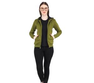 Plain Shoulder Cotton Long Sleeve Zip up <b>White</b> Crop Top <b>Women</b> <b>Hoodie</b> for Gym Clothing Casual <b>hoodi</b> for man - Product Image 4