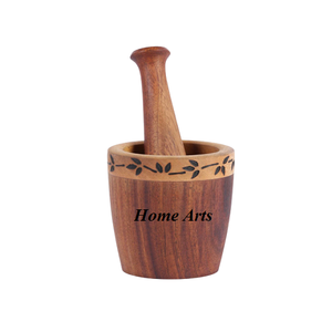 Mortero y Maja de madera de nuevo diseño, forma redonda, tamaño personalizado, mortero y MAJA para proveedor mayorista - Product Image 1