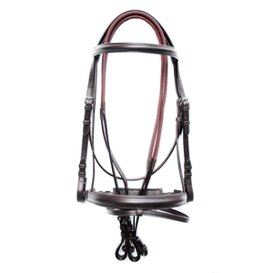 Bride de cheval anglaise en cuir noir en gros de haute qualité avec boucles en laiton SS sangle de vente chaude - Product Image 2