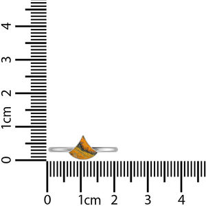 Anillo apilable de Plata de Ley 925, ajuste de bisel, forma de cono de abejorro, rebanada Natural, elegante, de moda, Unisex - Product Image 4