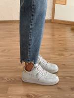 Jeans en denim délavé de haute qualité pour femmes, respirants, extensibles, écologiques, décontractés, à braguette boutonnée, coupe droite mi-haute, styles polyvalents