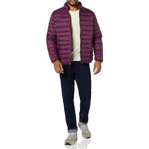 OEM ODM Plus Size <b>Cropped</b> Zip-up <b>Puffer</b> Streetwear <b>Jacket</b> for Men Customizable Polyester Varsity Design Canvas Fabric for Winter - Product Image 1