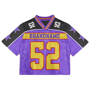 Fabricante de ropa de fútbol americano camisetas cuadradas personalizadas de secado rápido de gran tamaño fútbol baloncesto malla fútbol Jersey camiseta hombres - Product Image 5