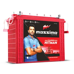 Premium Grade MASSIMO 505x192x410 Battery Size 220ah High Nominal Capacity Tall Tubular Battery at Least Price