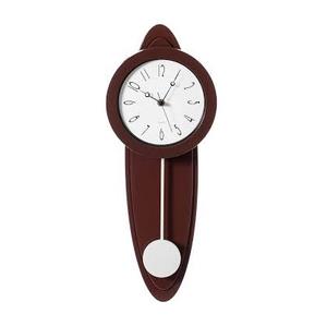 Horloge murale en bois moderne à face unique faite à la main avec affichage à aiguille silencieux facile à lire conception suspendue en forme de pomme - Product Image 5