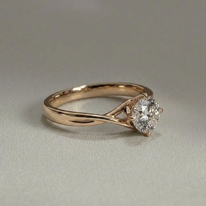 แหวนเพชรทรงกลมเจียระไนแบบบริลเลียนท์ ทองคำขาว 18K สำหรับผู้หญิง ได้รับการรับรองจาก IGI ระดับความสะอาด F VVS2 สไตล์คลาสสิก เหมาะเป็นของขวัญสำหรับการหมั้นหมาย - Product Image 2