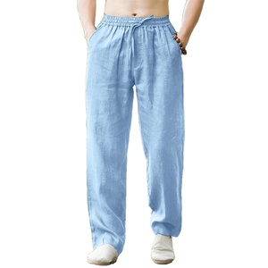 Nouveauté Pantalons de plage pour hommes Joggers Streetwear Coton Lin Sweatpants Pantalons décontractés Vacances hawaïennes Pantalons amples d'été Personnalisés Longs - Product Image 4