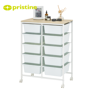 Muebles de Almacenamiento para el Hogar, Cajonera de Plástico de 10 Niveles, Estante de Metal, Oficina, Hogar, Sala de Estar, Armario con Recubrimiento en Polvo - Product Image 6