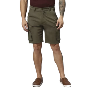 Vente en gros de shorts cargo décontractés de grande taille pour hommes délavés avec design personnalisé short cargo d'été élégant de couleur unie de BD - Product Image 4
