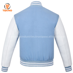 Personalizado Chenille bordado manga de cuero Vintage béisbol Letterman Versity chaqueta para los hombres transpirables Varsity chaquetas OEM - Product Image 3