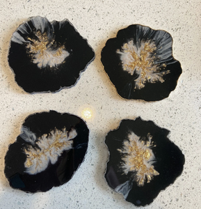 Sous-verres modernes en résine parfaits pour les tables basses et les salles de séjour Décoration de table de chevet Sous-verres en résine - Product Image 4