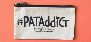 Petite trousse de maquillage écologique personnalisable, toile de coton calicot blanc uni, logo tendance, pochette de voyage pour cosmétiques - Product Image 4