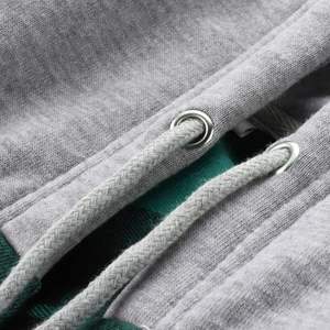 Sweats à capuche pulls décontractés pour hommes avec poche à manches longues en molleton Color Block Patchwork Design Brodé Top Hoodies pour hommes - Product Image 5