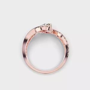 Bague de fiançailles en diamant rond de 1.50 carats en or massif 14 carats - Product Image 6