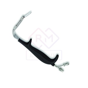 Écarteurs mammaires à fibres optiques Tebbetts à poignée enduite noire avec enrouleur de chirurgie plastique de tube d'aspiration de dents PAR MEDICAB - Product Image 4