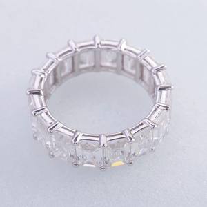 925 argent Sterling taille réglable Hip Hop coupe Halo bague de fiançailles de mariage bijoux fins femmes IGI certifié Moissanite anneaux - Product Image 4