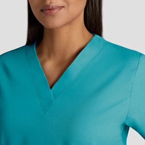 Conjunto médico para mujer Top de manga corta con cuello en V y pantalones para correr con bolsillos o enfermeras y trabajadores de la salud - Product Image 3