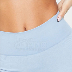 Ensemble de yoga pour femmes, motif uni tendance, respirant, léger, 100% coton, grande taille, haute qualité, 2 pièces, fitness - Product Image 5