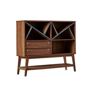 Buffet moderne en bois massif de style ferme, meuble de salon, armoire avec tiroirs, fabriqué en Indonésie - Product Image 4