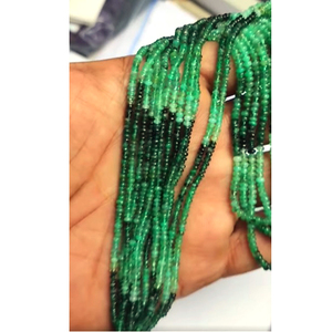 6 hebras de Esmeralda sombreada natural de 2,5mm a 3mm Rondelle Smooth Beads 162 Cts Lot 16 pulgadas Iroc Sales Gemstone Bead US $93 para todos - Product Image 4