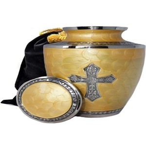 Urna de cremación de estilo pequeño para adultos, caja de latón y funeraria, recuerdo de urnas, urna funeraria, cinerario conmemorativo humano - Product Image 5