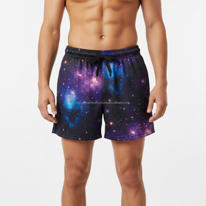 Pantalones Cortos Deportivos de Malla para Hombre, Secado Rápido, Diseño OEM con Estampado de Galaxia y Nebulosa, Gráficos de Estrellas Cósmicas, para Verano - Product Image 3