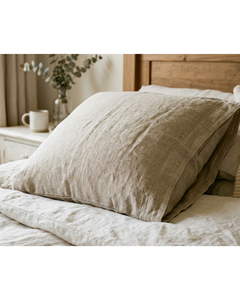 Luxury Modern Woven Solid 100% Linen Eco-Friendly Customizable Rectangle Pillowcase 45x70 cm Envelope Closure for Home Hotel - Product Image 4