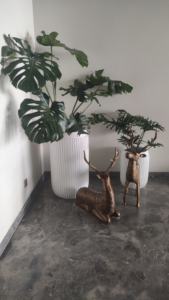 กระถางดอกไม้พื้นทำจากแก้วไฟเบอร์กลาสเป็นมิตรต่อสิ่งแวดล้อมกระถางต้นไม้ในร่ม/กลางแจ้งสวนในบ้าน - Product Image 3