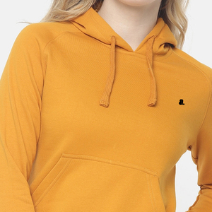 Sudadera con Capucha para Mujer, Color Sólido, con Bolsillo Tipo Canguro, Corte Ajustado, Informal, Transpirable, Ecológica, de Poliéster y Algodón - Product Image 6