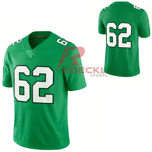 Maillot de football américain personnalisé 2025 100% polyester à manches courtes, taille plus, imprimé unisexe avec services OEM - Product Image 6