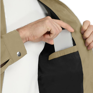 Streetwear de luxe vestes pour hommes toile lourde logo personnalisé coton vierge fermeture éclair homme vestes Vintage respirant travail veste pour homme - Product Image 3