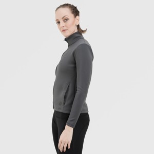 Autumn Stand Collar <b>Jacket</b> in Grey for <b>Workouts</b> Trank <b>Jacket</b> - Product Image 3