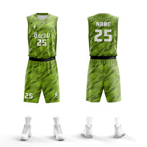 Ensemble de maillots de basket-ball personnalisés, respirants, à séchage rapide, évacuation de l'humidité, uniforme d'équipe personnalisé pour les joueurs de club 100% polyester - Product Image 1