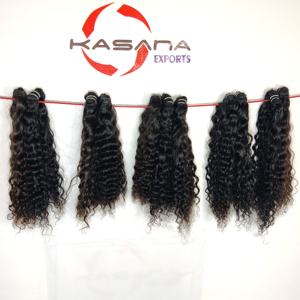 Extensiones de cabello humano Remy negro Natural 100% al por mayor, mechones rectos de mujer de onda profunda alineados con cutícula cruda - Product Image 4