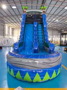 Tobogán Acuático Inflable de 22 pies con Diseño de Palmera Tropical, Precio al por Mayor, con Soplador - Product Image 3