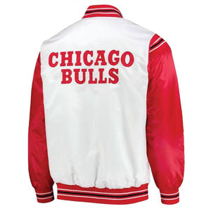 Customizable Stand Zippered Reversible Sheep Skin Wool Eco-Friendly Front Embroidery Jacket Eagle Chenille Design Casual Winter - Product Image 3