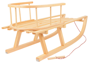 Wholesale 88cm European Beech Wood Traditional <b>Sled</b> Premium Winter Sports Equipment with Removable Backrest for <b>Snow</b> <b>Tubes</b> - Product Image 4