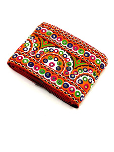 <b>Green</b> Yellow White Blue Black Color Multi Mirror 15" Eco-Friendly Durable Embroidery <b>Lace</b> Trim for Women's Dress Shoes Wholesale - Product Image 5