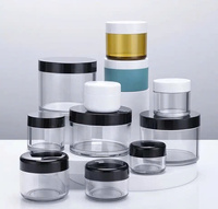 Conteneur de gommage au beurre corporel de luxe personnalisé Pot de pulvérisation mat en plastique PET avec couvercle pour crèmes cosmétiques Manufacture du Vietnam