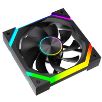 Ventilateurs de boîtier PC XINMAI 120 mm à pales inversées ARGB PWM, kit de 4 avec télécommande, 5V 3 broches, noirs, ventilateurs de refroidissement RGB pour gaming