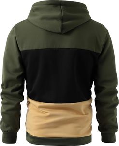 Sweat à capuche polaire pour homme, 100% coton, coupe classique, épais, hiver, coupe-vent, écologique, teinture unie - Product Image 2