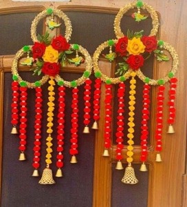 Tissu et perle Latkan tenture murale traditionnelle maison pompon décoratif pour perroquet Festival Halloween décors de mariage - Product Image 1