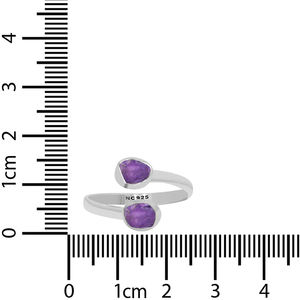 925 Sterling Silver Natural Shape Amethyst Men's Ring Bezel Setting Classic Style High Finish Engagement Party Anniversary Gift - Product Image 5