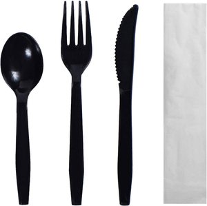 Ensemble de couverts en plastique couteau fourchette thé kit de couverts jetables en plastique cuillère à soupe pour la maison pique-nique restaurant - Product Image 2